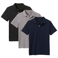 Classic Boy's Short Sleeve Polo Shirt -3 Pack