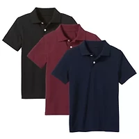 Classic Boy's Short Sleeve Polo Shirt -3 Pack