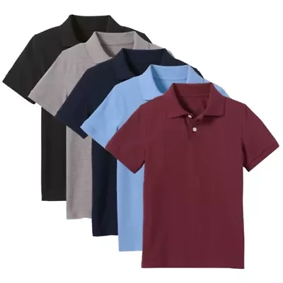 Classic Boy's Short Sleeve Polo Shirt - Pack