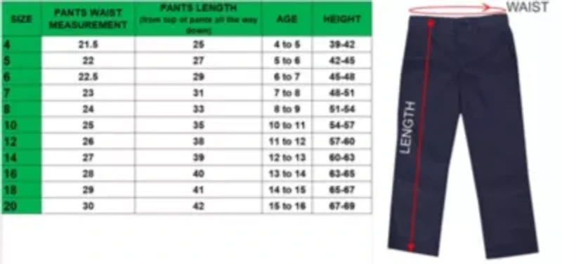 Galaxy Authentic Boys Slim Straight Flat Front School Uniform Pants