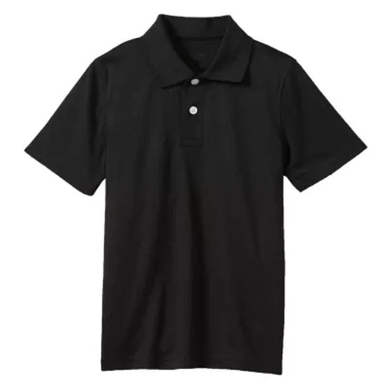 Boys Moisture Wicking Short Sleeve Polos