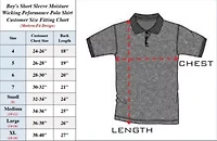 Boys Moisture Wicking Short Sleeve Polos