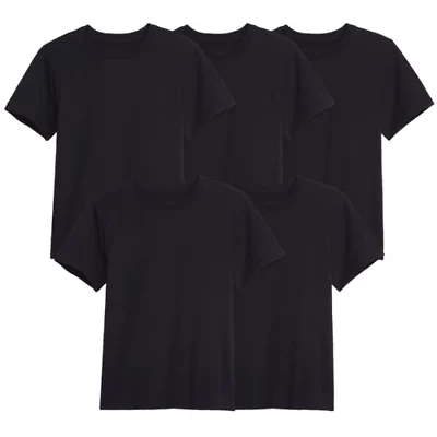Boy’s Short Sleeve Crew Neck Stretch Tee-3 Pack- 5 Pack