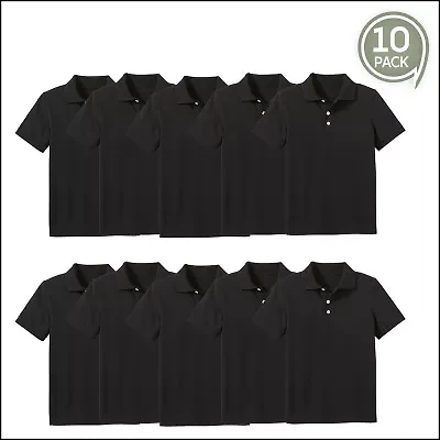 Galaxy by Harvic Boy's School Uniform Polo-10 Pack