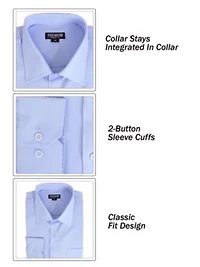 Galaxy Authentic Boy’s Long Sleeve Button Down Dress Shirt-3 Pack