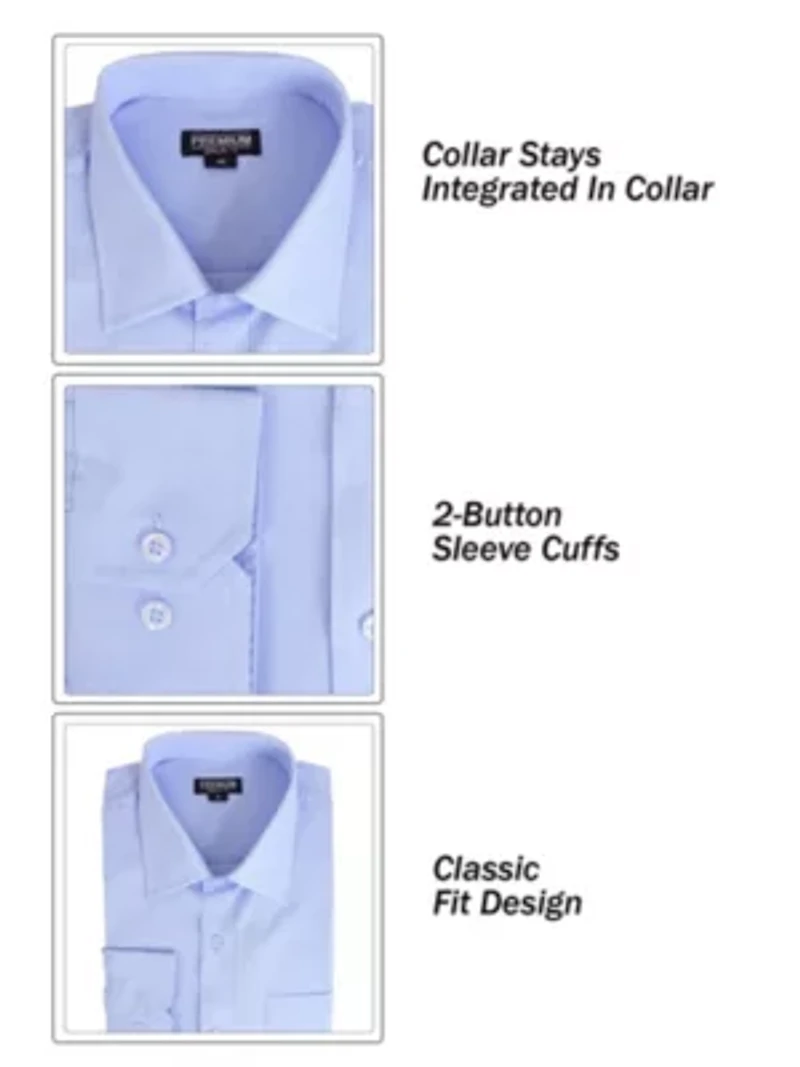 Galaxy Authentic Boy’s Long Sleeve Button Down Dress Shirt