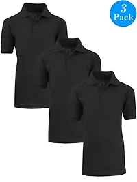 Galaxy by Harvic Boys School Uniform Polo -3 Pack
