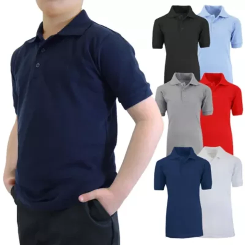 Galaxy by Harvic Boys School Uniform Polo -3 Pack