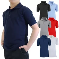 Galaxy by Harvic Boys School Uniform Polo -3 Pack