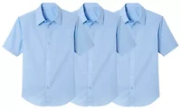 3-Pack Boys Short Sleeve Casual Dress School Uniform Shirts (Big Boys