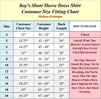 Boy's Short Sleeve Casual Dress School Uniform Shirts (Big Boys