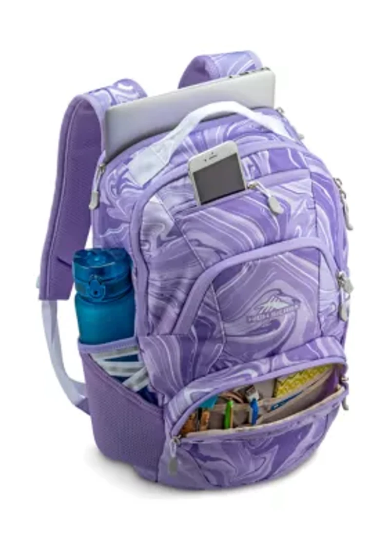 Big Kids Swoop Lavender Marble Backpack