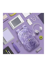 Big Kids Swoop Lavender Marble Backpack