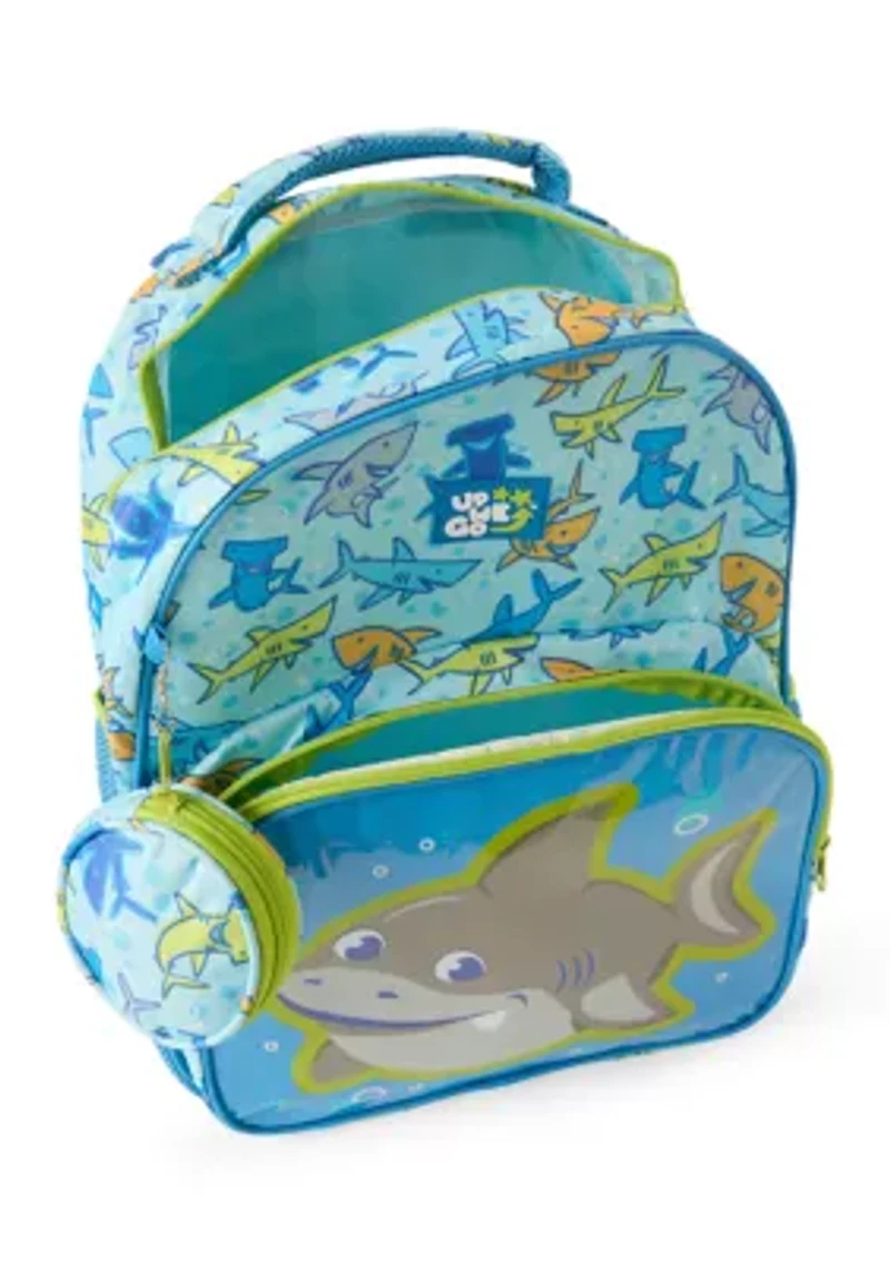 Up We Go Shark 2 Piece Backpack Set