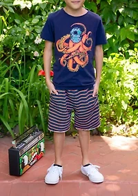 Toddler Boys Sea Monster Graphic T-Shirt