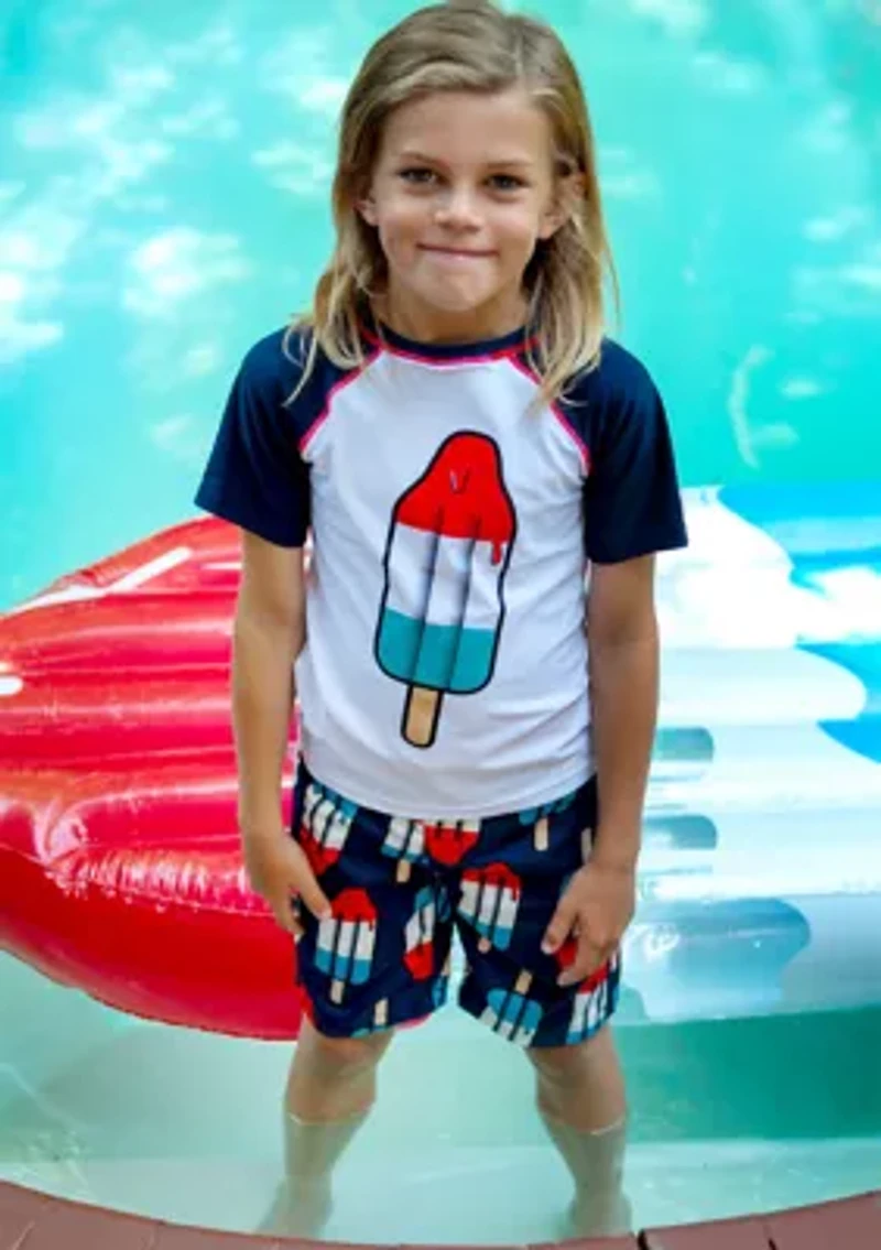 Boys 8-20 Printed Swim Trunks