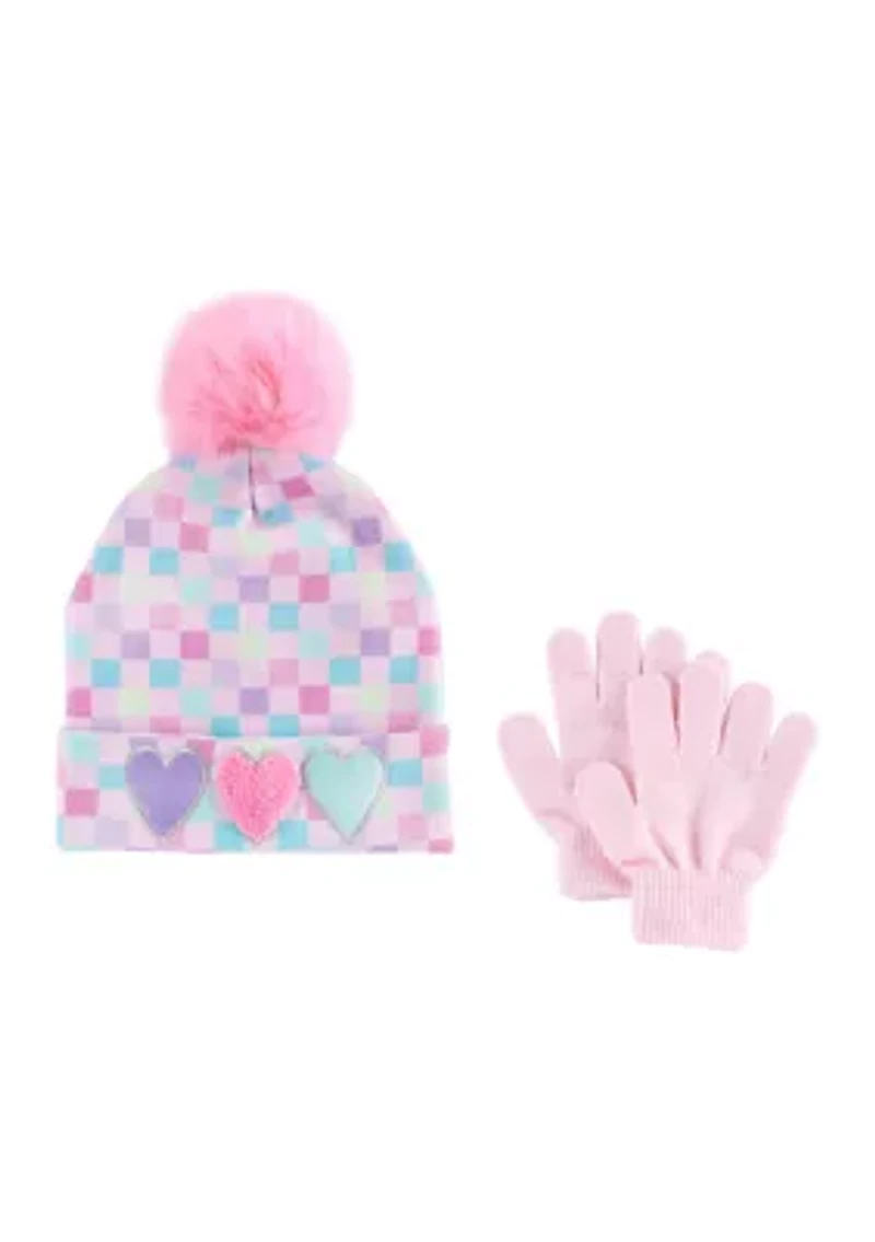 Girls Hat and Gloves Set