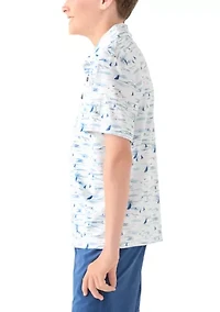Boys 8-20 Nautical Print Polo Shirt