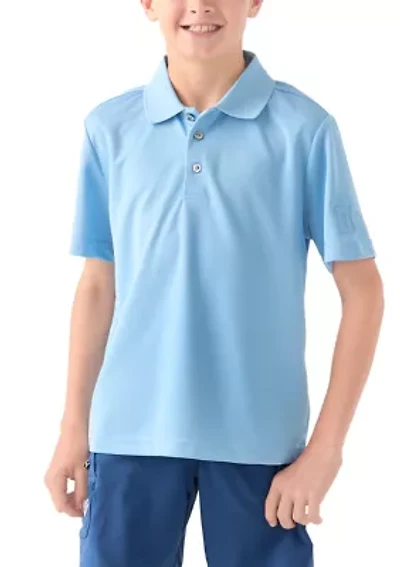 Boys 8-20 Short Sleeve Solid AIRFLUX™ Mesh Polo Shirt