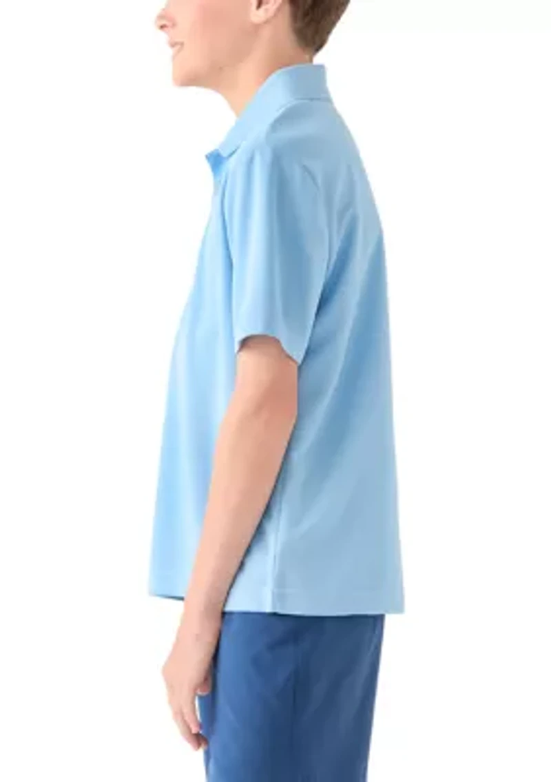 Boys 8-20 Short Sleeve Solid AIRFLUX™ Mesh Polo Shirt