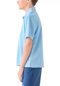 Boys 8-20 Short Sleeve Solid AIRFLUX™ Mesh Polo Shirt