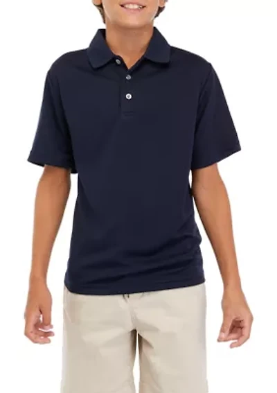 Boys 8-20 Airflux Solid Mesh Short Sleeve Golf Polo Shirt
