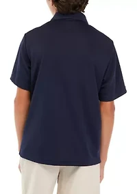 Boys 8-20 Airflux Solid Mesh Short Sleeve Golf Polo Shirt