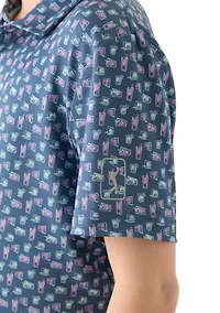 Boys 8-20 Short Sleeve Refreshments Printed Polo Shirt