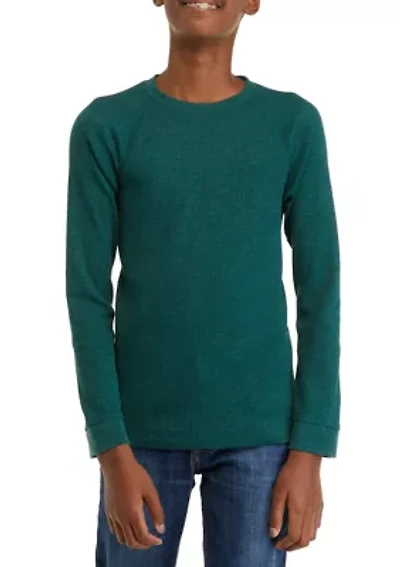 Boys 8-20 Long Sleeve Waffle T-Shirt