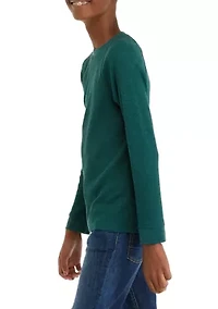 Boys 8-20 Long Sleeve Waffle T-Shirt