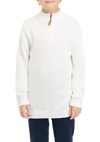 Boys 8-20 Cotton 1/4 Zip Sweater