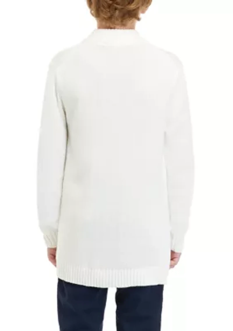 Boys 8-20 Cotton 1/4 Zip Sweater
