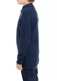 Boys 8-20 Cotton 1/4 Zip Sweater
