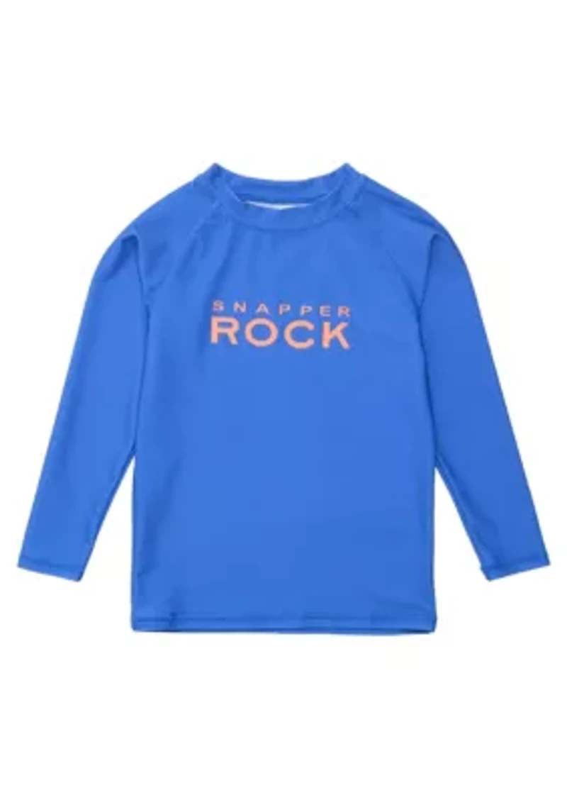 Azure Blue Sustainable LS Rash Top