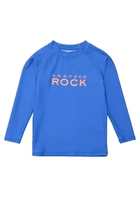 Azure Blue Sustainable LS Rash Top