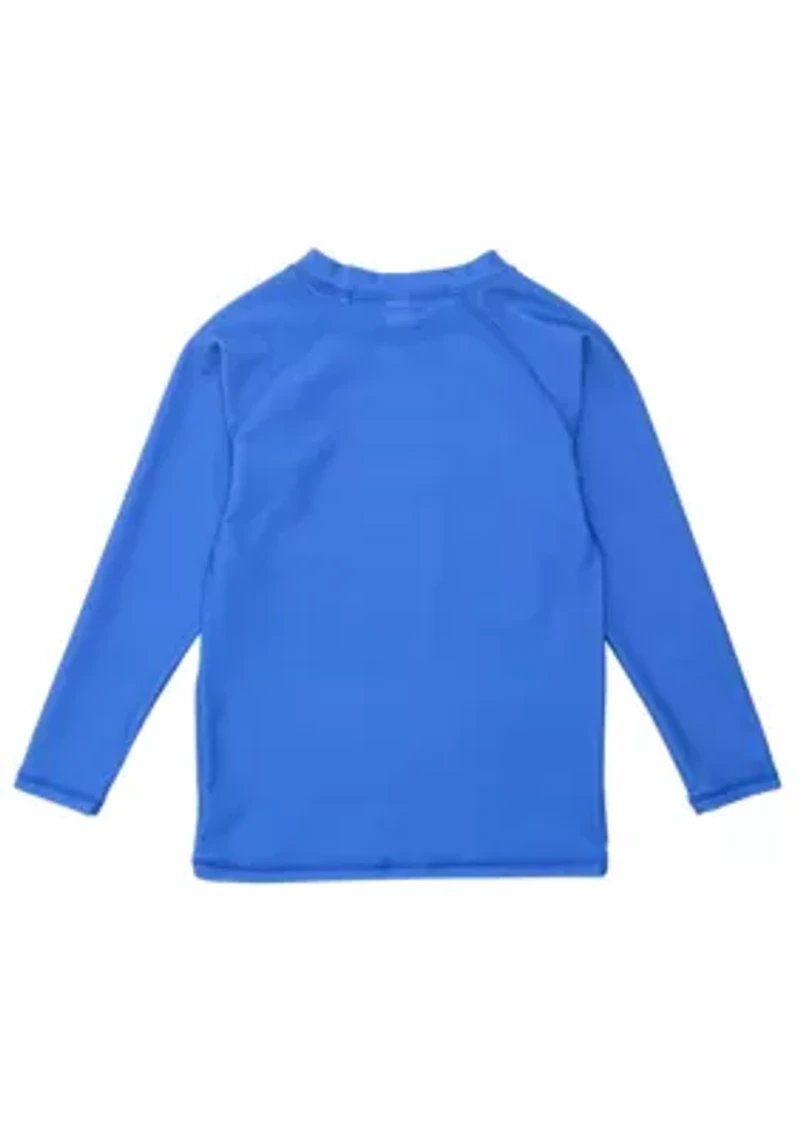 Azure Blue Sustainable LS Rash Top