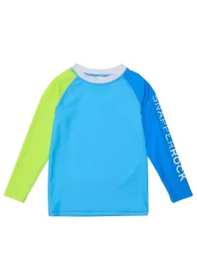 Citron Splash Colorblock LS Rash Top
