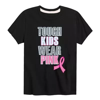 Boys 4-7 Tough Kids Wear Pink Graphic T-Shirt