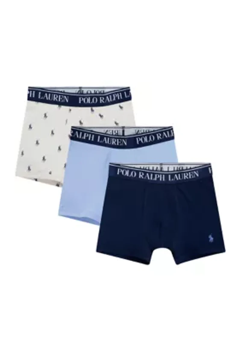 Boys 8-20 Cotton Stretch Boxers - 3 Pack