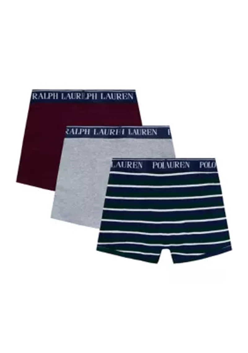 Boys 8-20 Cotton Stretch Boxers - 3 Pack