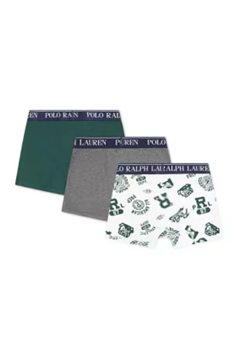 Boys 8-20 Cotton Stretch Boxers - 3 Pack