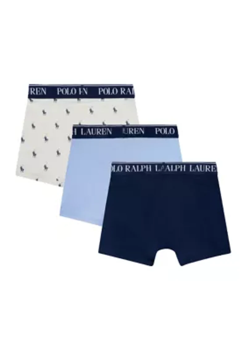 Boys 8-20 Cotton Stretch Boxers - 3 Pack