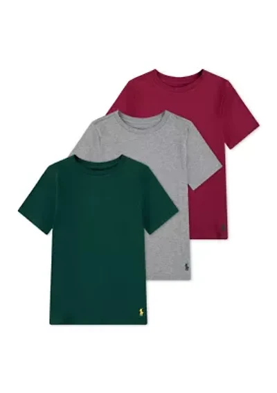 Boys 8-20 Cotton Crew Neck Undershirts - 3 Pack