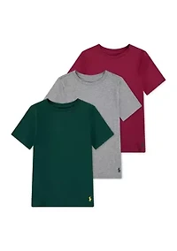 Boys 8-20 Cotton Crew Neck Undershirts - 3 Pack