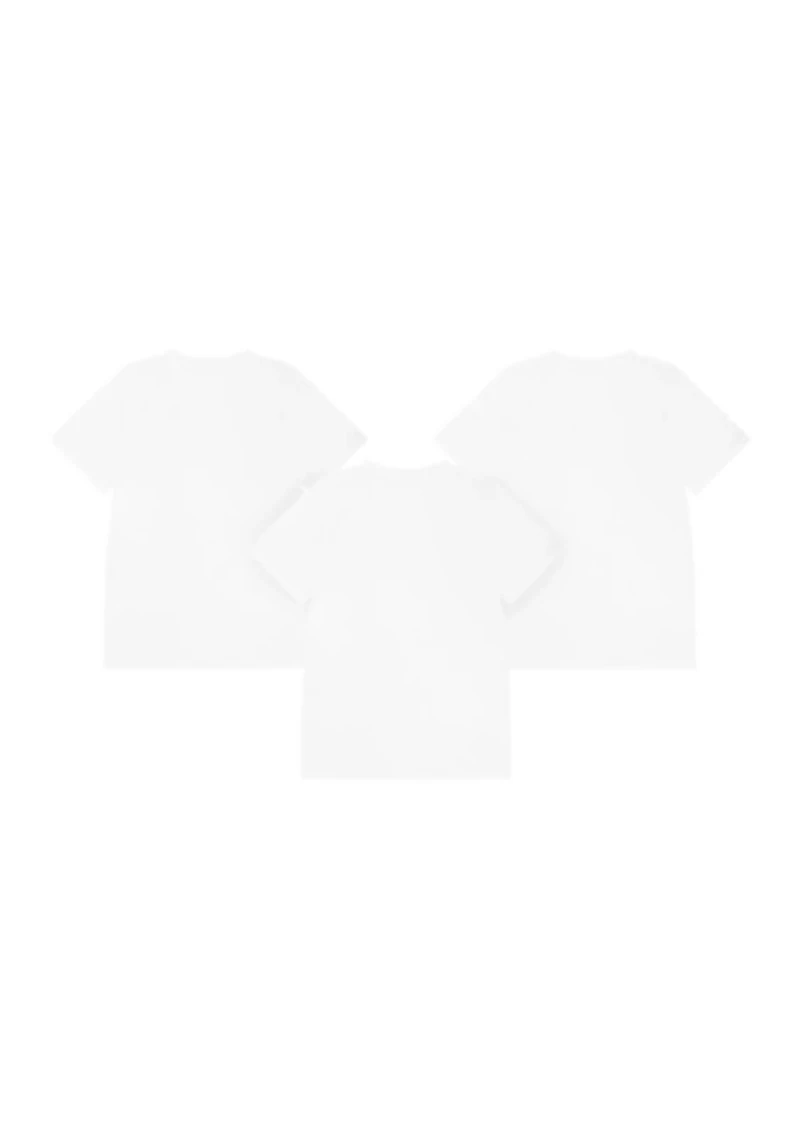 Boys 8-20 Cotton Crew Neck Undershirts - 3 Pack