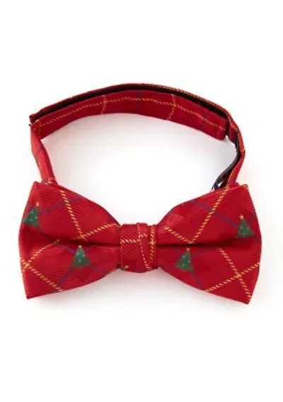Boys Tree Plaid Bowtie 