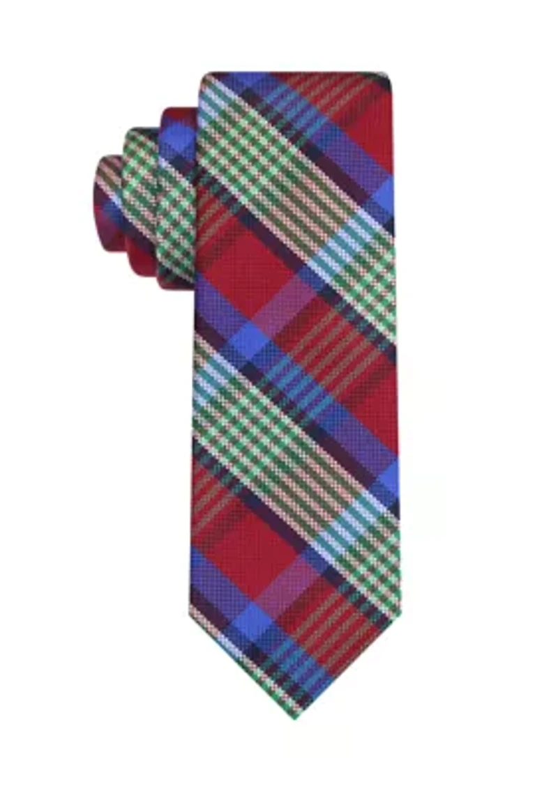 Boys Holiday Plaid Tie