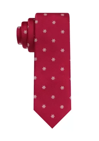 Boys Snowflake Printed Tie