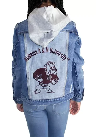Boys 8-20 NCAA Alabama A&M Bulldogs Hooded Denim Jacket