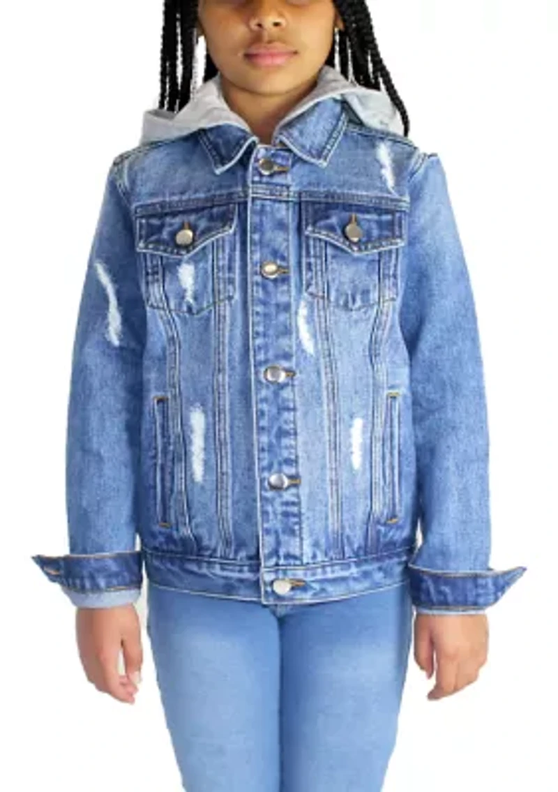 Boys 8-20 NCAA Alabama A&M Bulldogs Hooded Denim Jacket